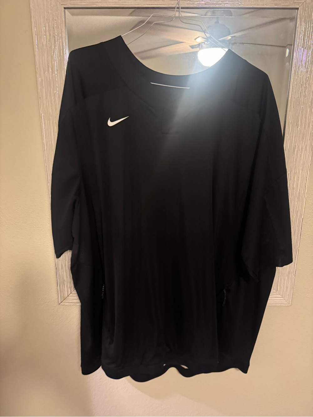 Nike Men’s 3XL Black Short Sleeve Athletic Baseball Pullover Shirt